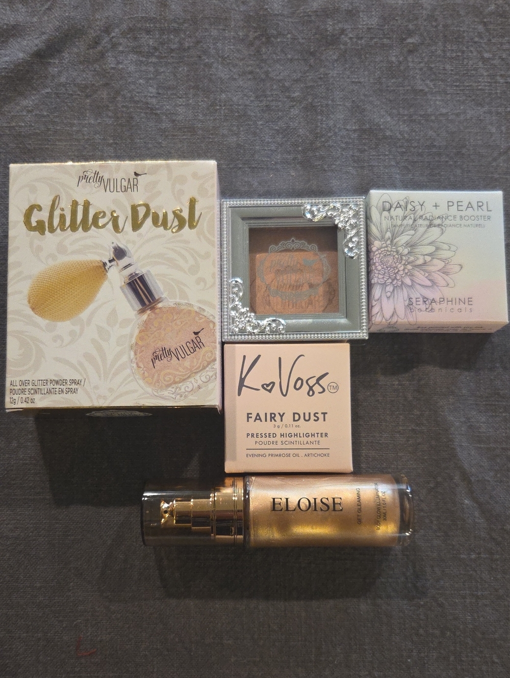 Highlighter Bundle Unused - Pretty Vulgar, Voss, Daisy + Pearl, Eloise NIB